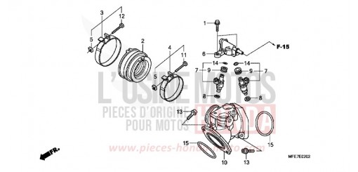 COLLECTEUR D'ADMISSION/INJECTEUR VT750C28 de 2008